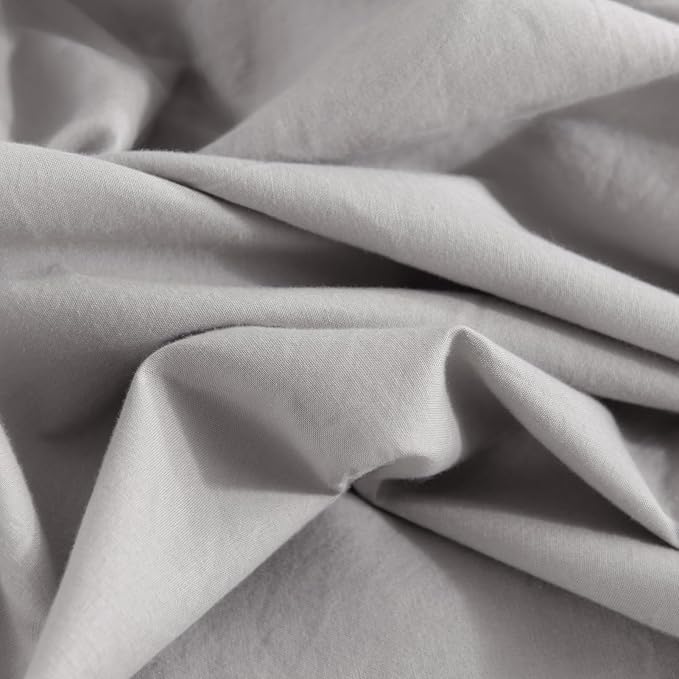 NEXHOME PRO Duvet Cover Set Queen Size Linen Feel Textured Organic Natural 100% - Image 8