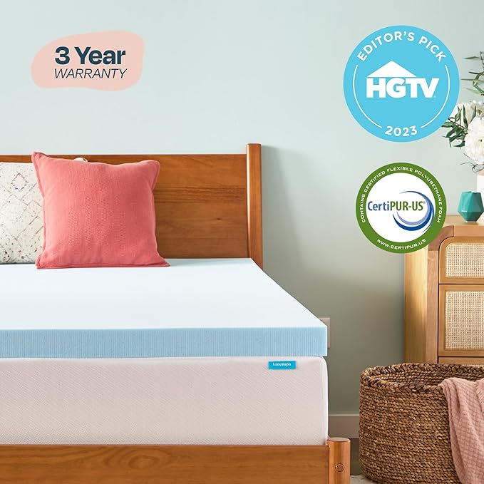 Linenspa Memory Foam Mattress Topper, Twin Size - Image 5