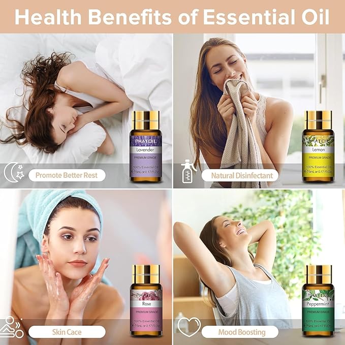 PHATOIL Essential Oil Set, 12x5ml Essential Oils Gift Set - Image 4