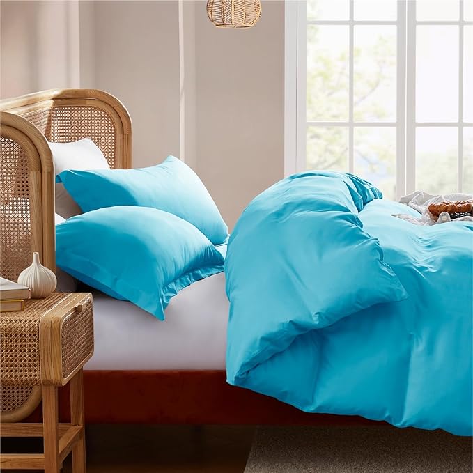 Nestl Bright Blue California King Duvet Cover Sets - Image 7