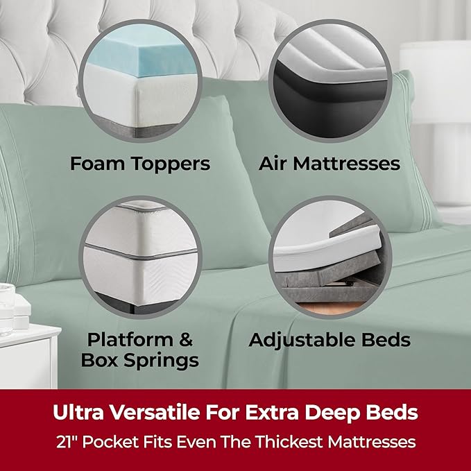 Mellanni Extra Deep Twin XL Sheets - Image 2