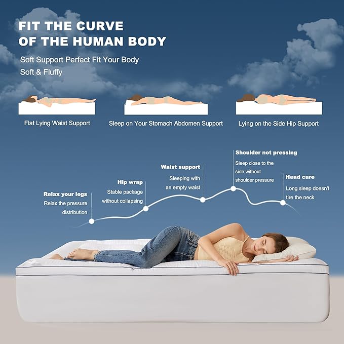 BEDLORE California King Mattress Topper, Thick Pillow Top Pad - Image 3