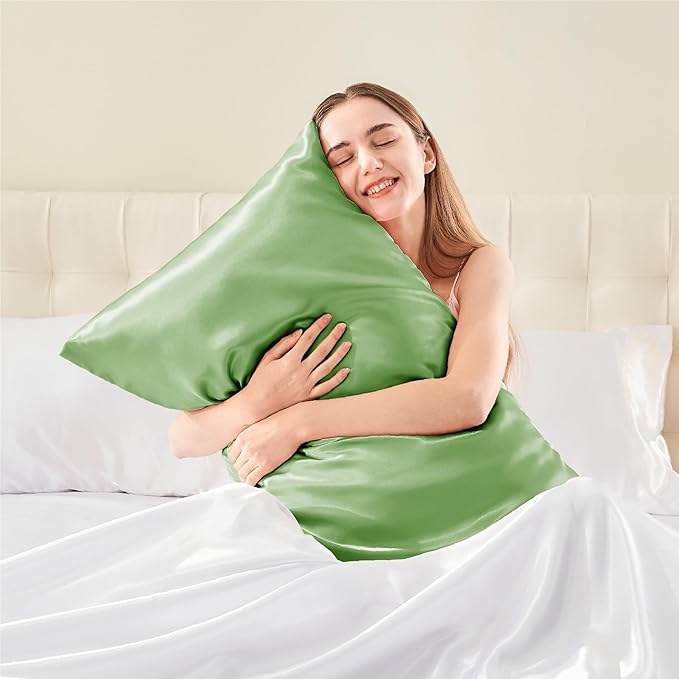 BEDELITE Satin Body Pillow Cover, Super Soft and Cooling Body Pillow Pillowcase - Image 2