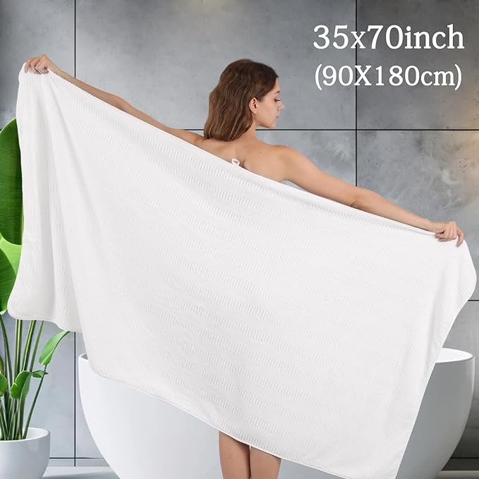 8 Piece Bath Towel Set-2 Oversized Bath Sheets, 2 Hand Towels, 4 - Image 2