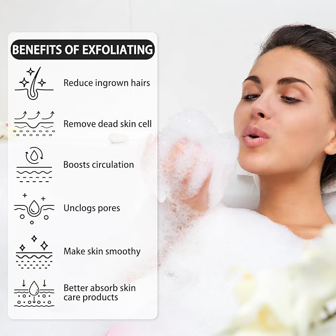 2 Pack Black Exfoliating Glove – Viscose Fiber Exfoliating Body Scrubber - Image 3