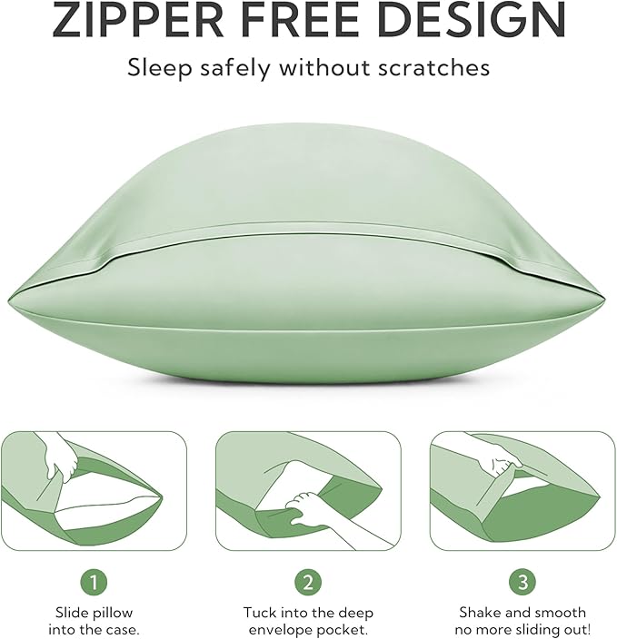 MR&HM Queen Pillow Cases Set of 2, Cooling Pillow Case - Image 6