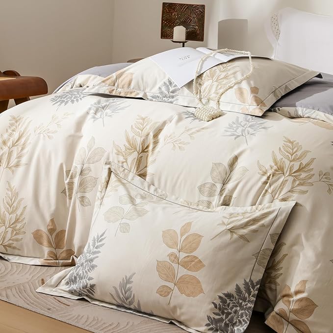 OAITE Duvet Cover Set King Size Floral Pattern Ultra Soft 100% Cotton Duvet - Image 4