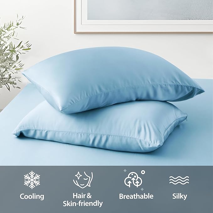 2 Pack Cooling Toddler Pillow Cases, Viscose Derived from Bamboo Small Pillow - Image 4