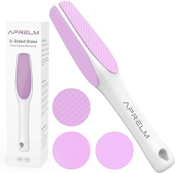 APRELM 3-Sided Nano Glass Foot File, 3-in-1 Coarse/Medium/Fine Foot Callus by APRELM