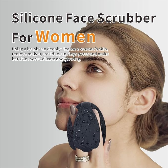 Silicone Face Scrubber, Soft Face Cleansing Brush, Face Pore Blackhead Remover - Image 3