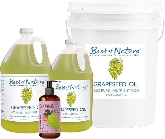 Best of Nature 100% Pure Grapeseed Massage & Body Oil, Unscented Lightweight - Image 11