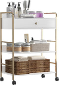 Salon Rolling Trolley with Lockable Wheels Barber Cart Storage Drawer Shelf by Waktavel