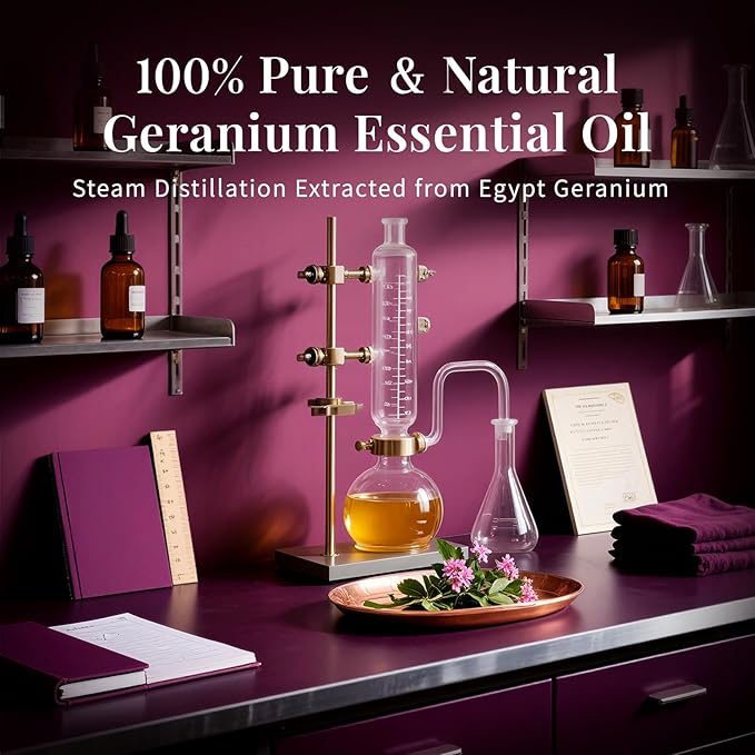 SU JUABA Geranium Essential Oil 4 Oz, 100% Pure & Natural Aromatherapy Oil - Image 5