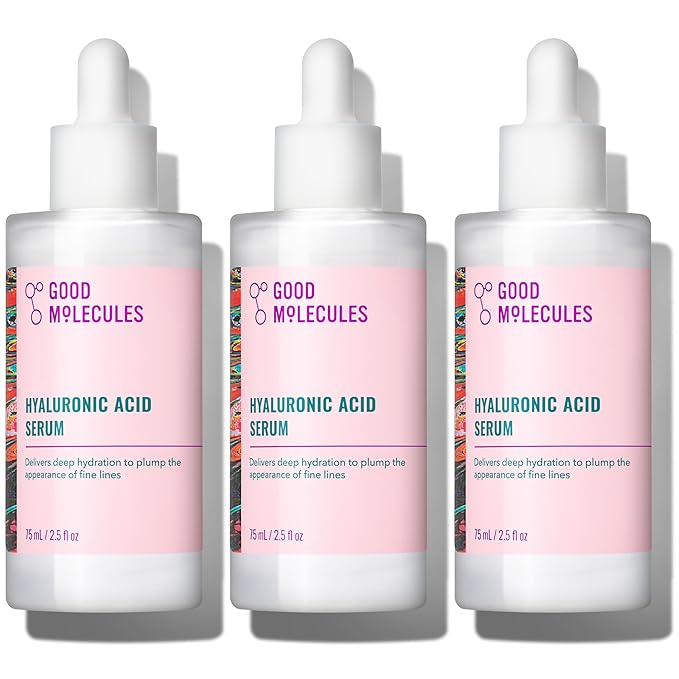 Good Molecules Hyaluronic Acid Serum Pack 3 – 75 ml / 2.5 fl oz Each | by GoodMolecules