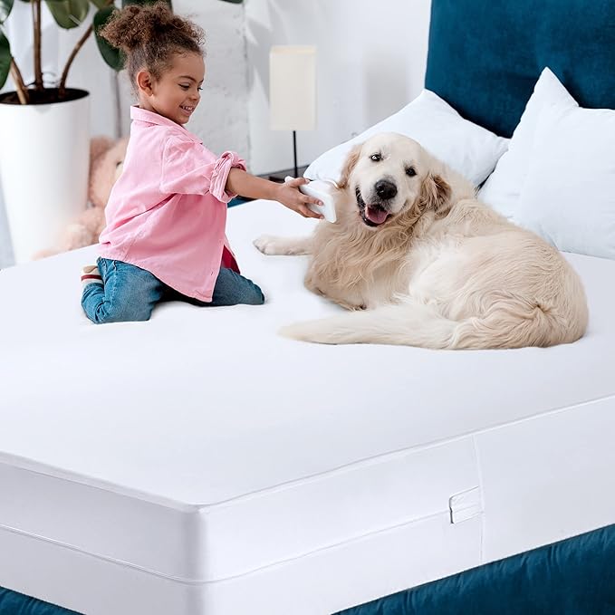 Utopia Bedding Mattress Protector Zippered Full Size, 100% Waterproof Bed Bug - Image 2