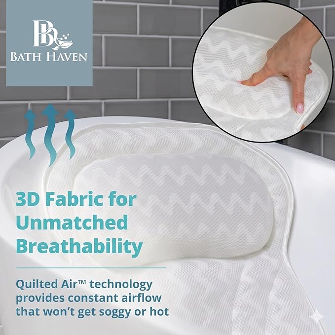 Bath Pillow Bathtub Pillow Back Neck Support Pillow, Spa Cushion - Image 2