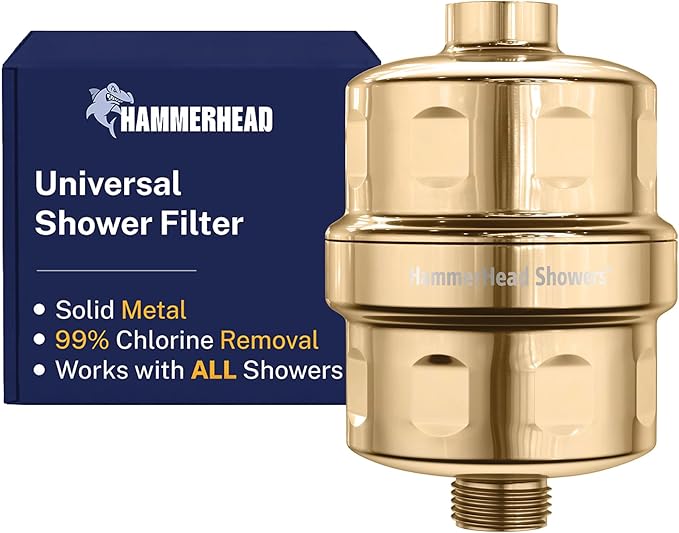 HammerHead Showers® Solid Metal Shower Head Filter – KDF 55 Shower Filter by HammerHeadShowers