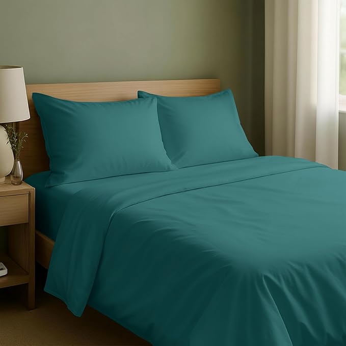 California Design Den Natural 100% Cotton Bed Sheets Full Size Bed Set by CaliforniaDesignDen