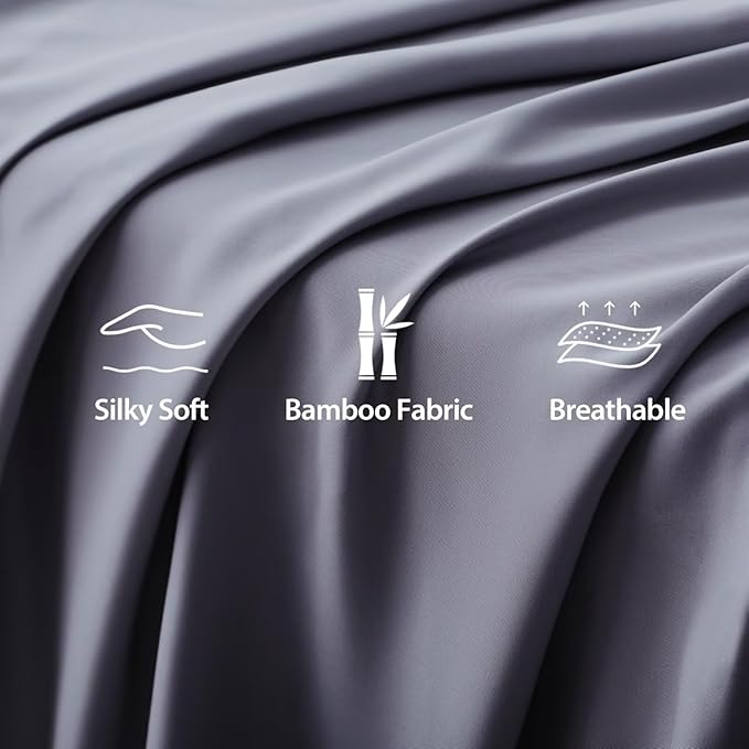 Bamboo Viscose Flat Sheets Only, 400 Thread Count Sateen Weave Full Size Flat - Image 3