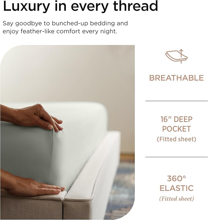 Threadmill Luxury 800 Thread Count Twin 100% Cotton Sheets - Image 5