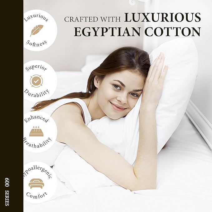 100% Egyptian Cotton Twin XL Bed Sheets Set - Image 2