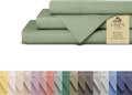 Linen Home 100% Cotton Percale Sheets Full Size, Oil Green – Crisp & Cool by LINENHOME