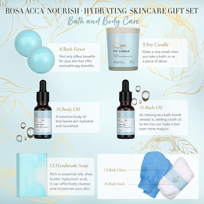 30pcs Mother's Day Gifts, Spa Gift Basket Set, Ylang Facial Skin Care Set - Image 3