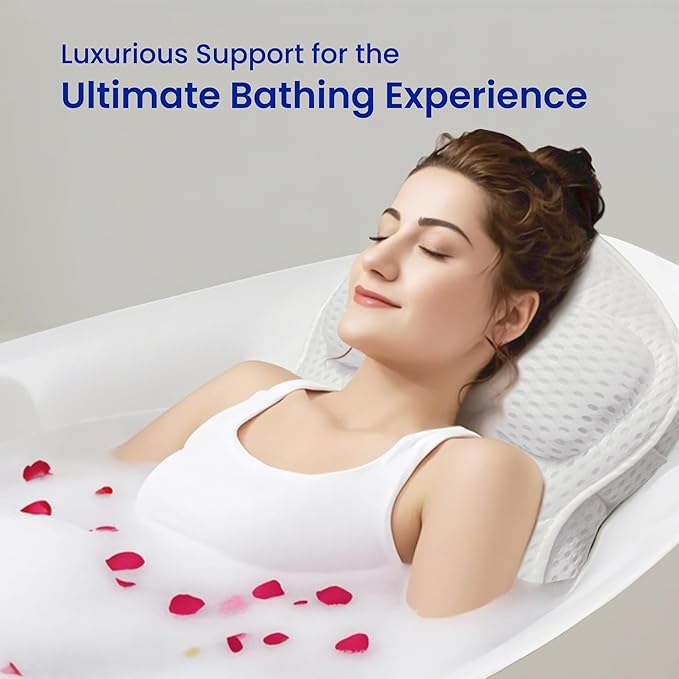 Bath Pillows for Tub Full Body, Large Mesh tub Pillow for Bathtub for Head - Image 2