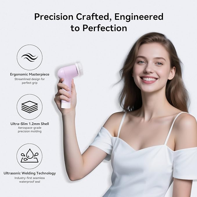 Electric Facial Cleansing Brush, Rechargeable Silicone Face Scrubber exfoliator - Image 8
