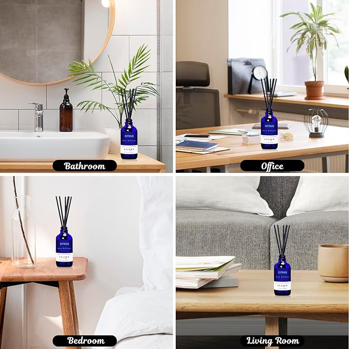 Xcleen Citrus Scented Reed Diffuser, Lime & Lemon Oil Reed Diffuser, Real - Image 6