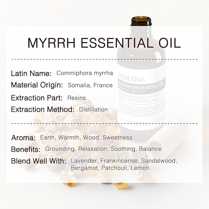 Myrrh Essential Oil 100ML, 100% Pure and Natural Myrrh Oils Aromatherapy Oil - Image 3