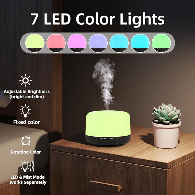 SPLITSKY 300ML Essential Oil Diffuser, Electric Ultrasonic Aromatherapy Air - Image 7