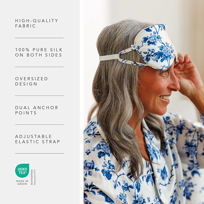 Fishers Finery 25 Momme 100% Mulberry Silk Therapeutic Sleep Mask - Image 2