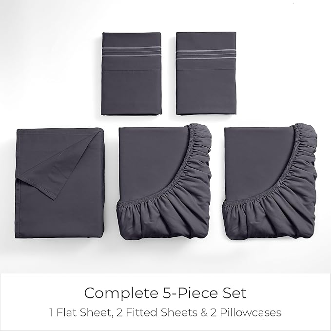 Mellanni Split King Sheets Set - Image 4