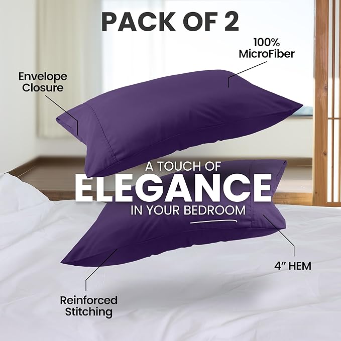 Utopia Bedding Pillow Cases Standard Size 2-Pack – Soft Brushed Microfiber – - Image 5