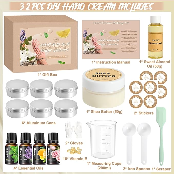 Jcoos DIY Hand Cream Making Kit, Handcream - Image 3