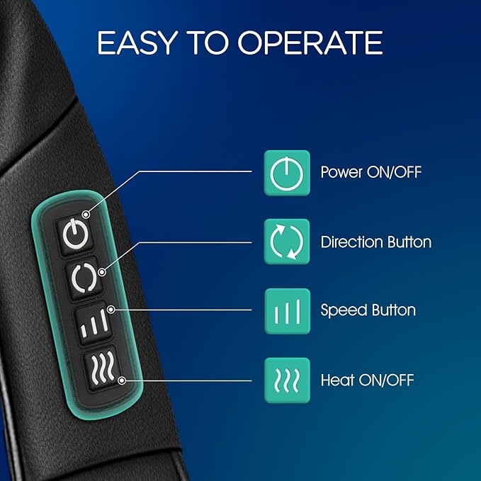VOYOR-HEALTH Shiatsu Neck and Back Massager, Electric Deep Tissue 4D Kneading - Image 3