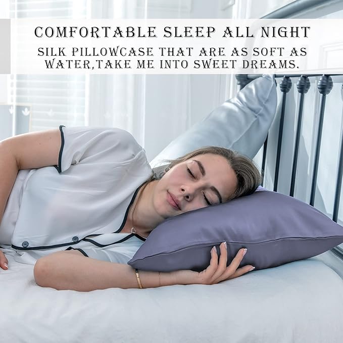 Silk Pillow Cases 2 Pack, Soft Breathable and Sliky Queen Size Pillow Cases Set - Image 6