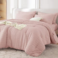 MUXHOMO 5 Pieces Twin XL Comforter Set, Seersucker Bed in a Bag Twin XL Size by MUXHOMO
