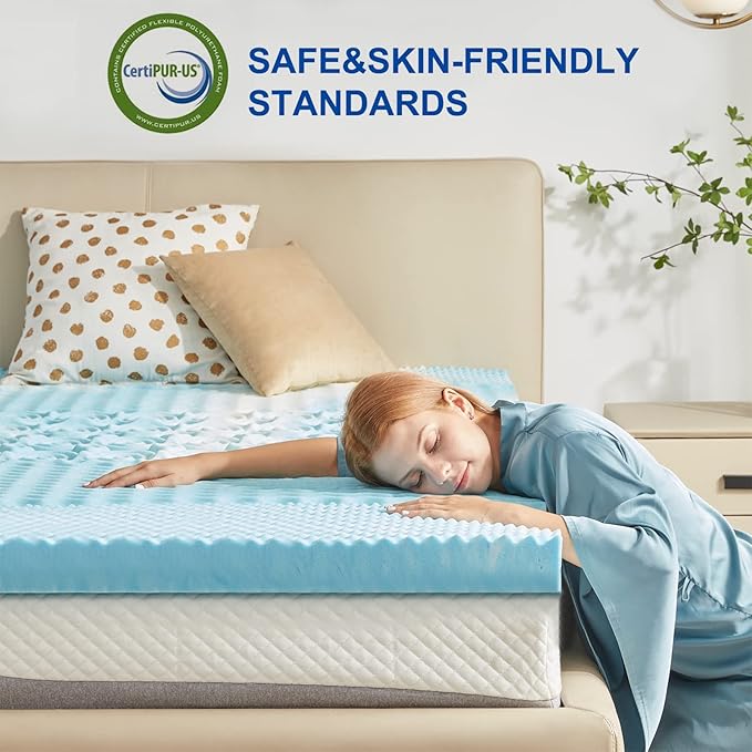 SINWEEK 3 Inch Memory Foam Mattress Topper Twin XL, Twin Extra Long Mattress - Image 4