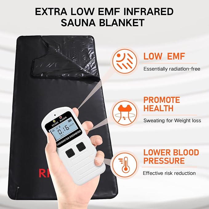 Low EMF Portable Infrared Sauna Blanket, Crystal Therapy Home Relaxation - Image 5