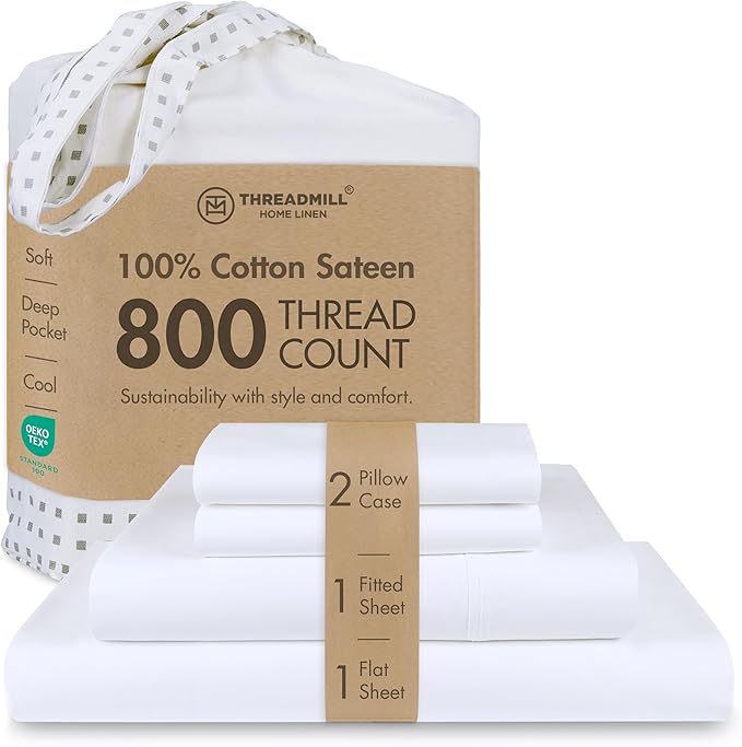 Threadmill Luxury 800 Thread Count 100% Cotton Sheets by ThreadmillHomeLinen