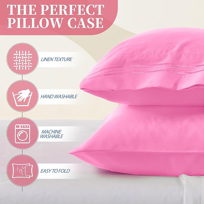 Vonty 2 Pack King Pillow Cases - Image 2