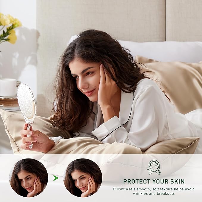 Love's cabin Satin Pillowcase Set of 2 King Size 20x36, Cooling Pillow Covers - Image 3