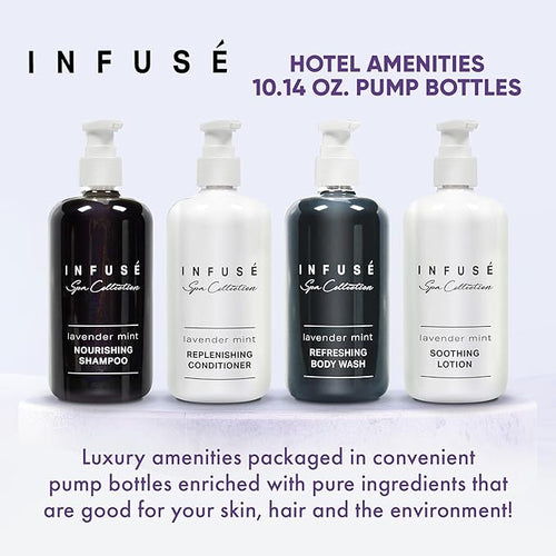 1-Shoppe Infuse Lavender Mint Spa Collection Amenities Set | 10.14 oz Pumps | - Image 2