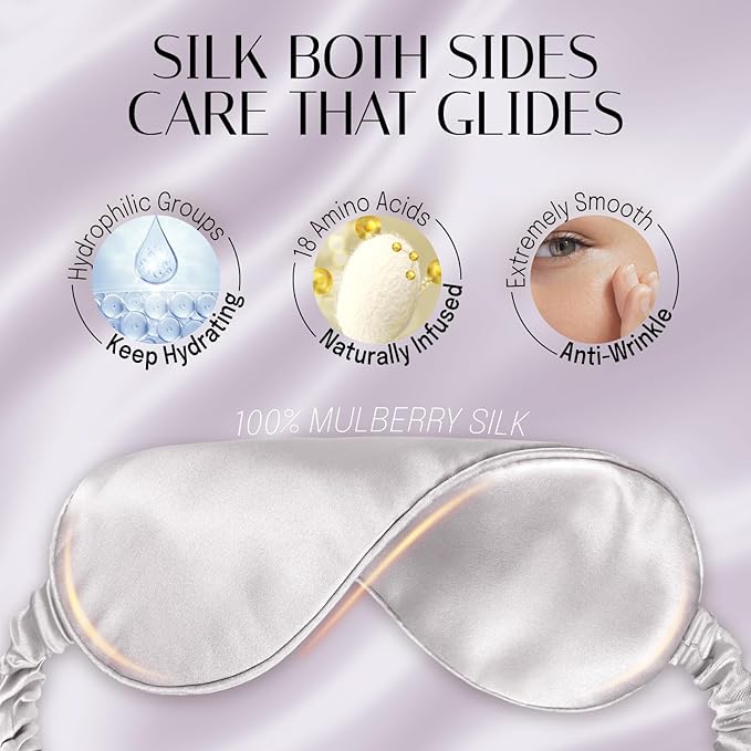 OLESILK Silk Sleep Eye Mask Blindfold - Image 2