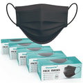 Black Disposable Face Mask, 3-Ply Adult Masks, Facial Cover by Gleeporte