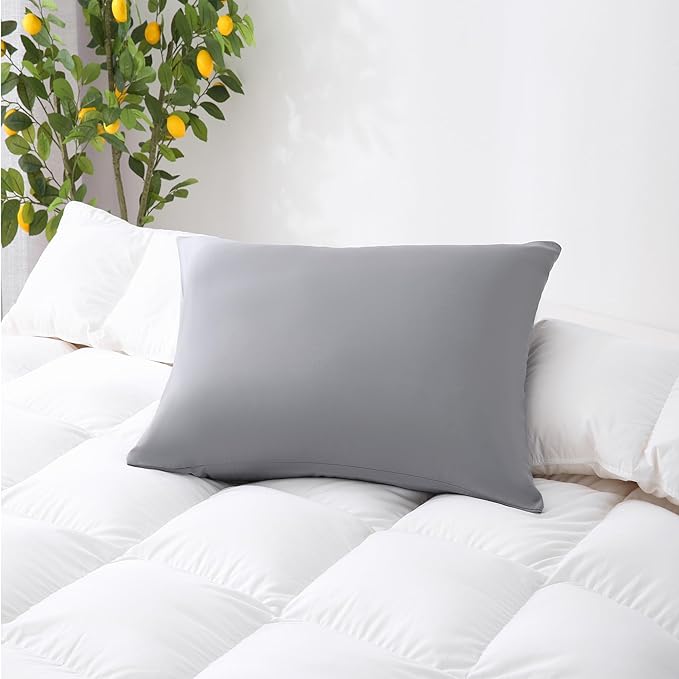 ZPECC Dark Gray Pillow Cases Standard Size Set of 4, 20x26 Envelope Closure - Image 6