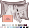 Silk Pillow Cases 2 Pack Standard Size by LYSHINSILKPILLOWCASES