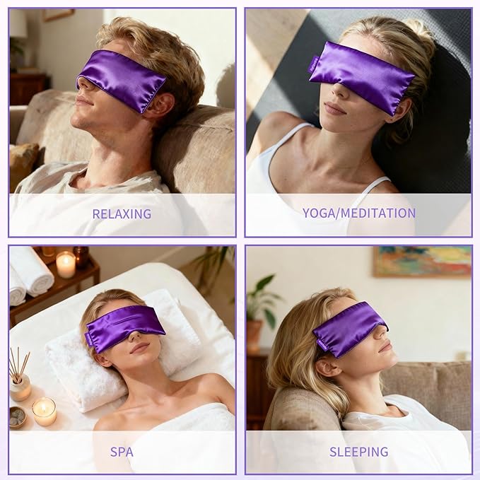 Lavender Weighted Eye Mask for Relaxation, Lavender Eye Mask - Image 5
